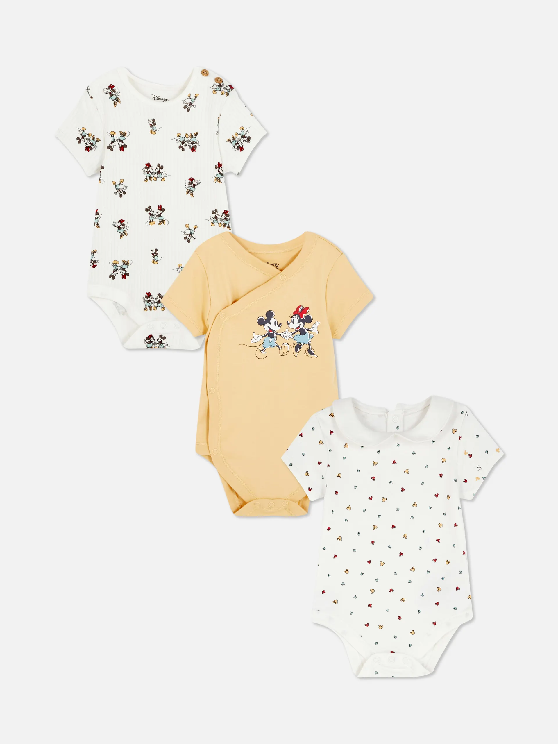 „Disney Micky Maus und Minnie Maus“ Bodys, 3er-Pack