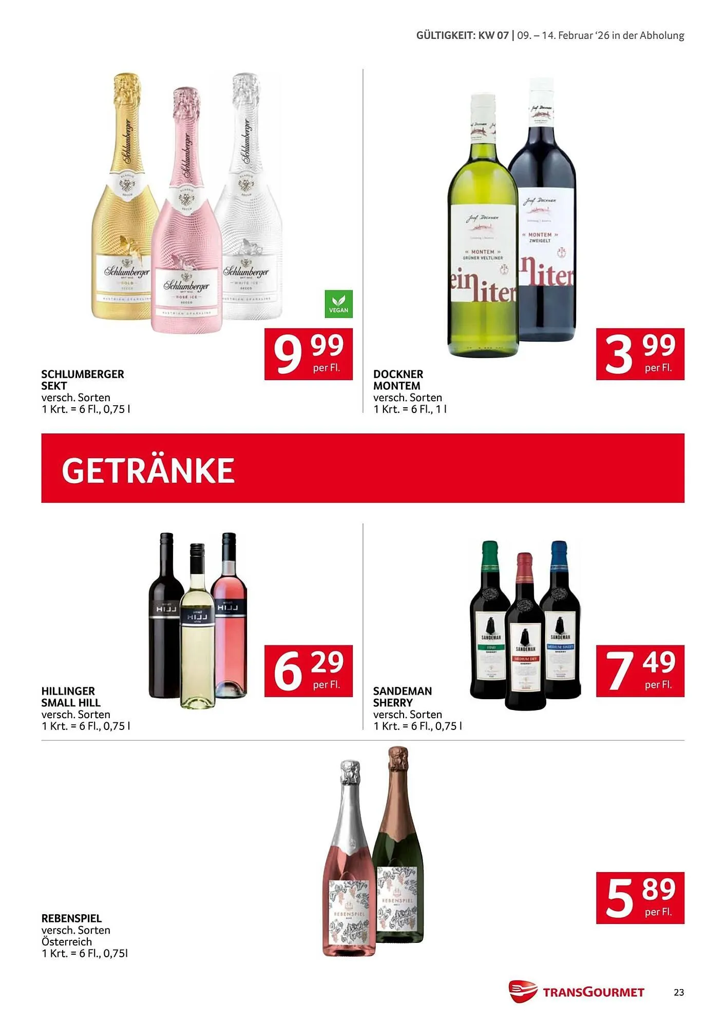 Transgourmet Flugblatt von 9. Februar bis 15. Februar 2026 - Flugblätt seite  23
