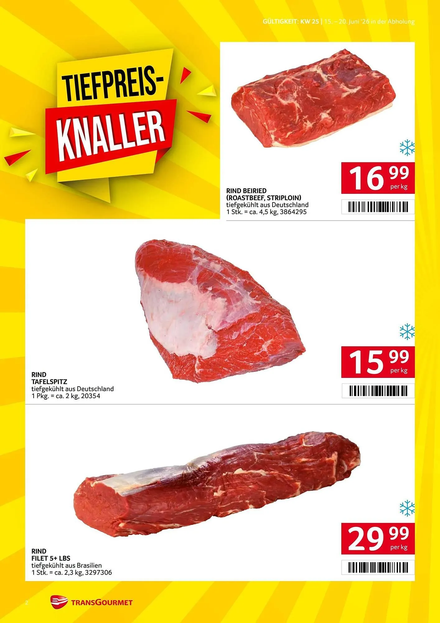 Transgourmet Flugblatt von 15. Juni bis 20. Juni 2026 - Flugblätt seite  2