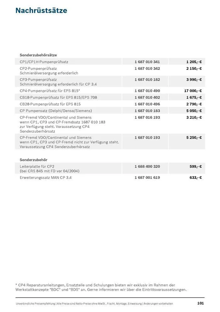 Werkstattausrüstung von Bosch von 21. Mai bis 31. Dezember 2024 - Flugblätt seite 101