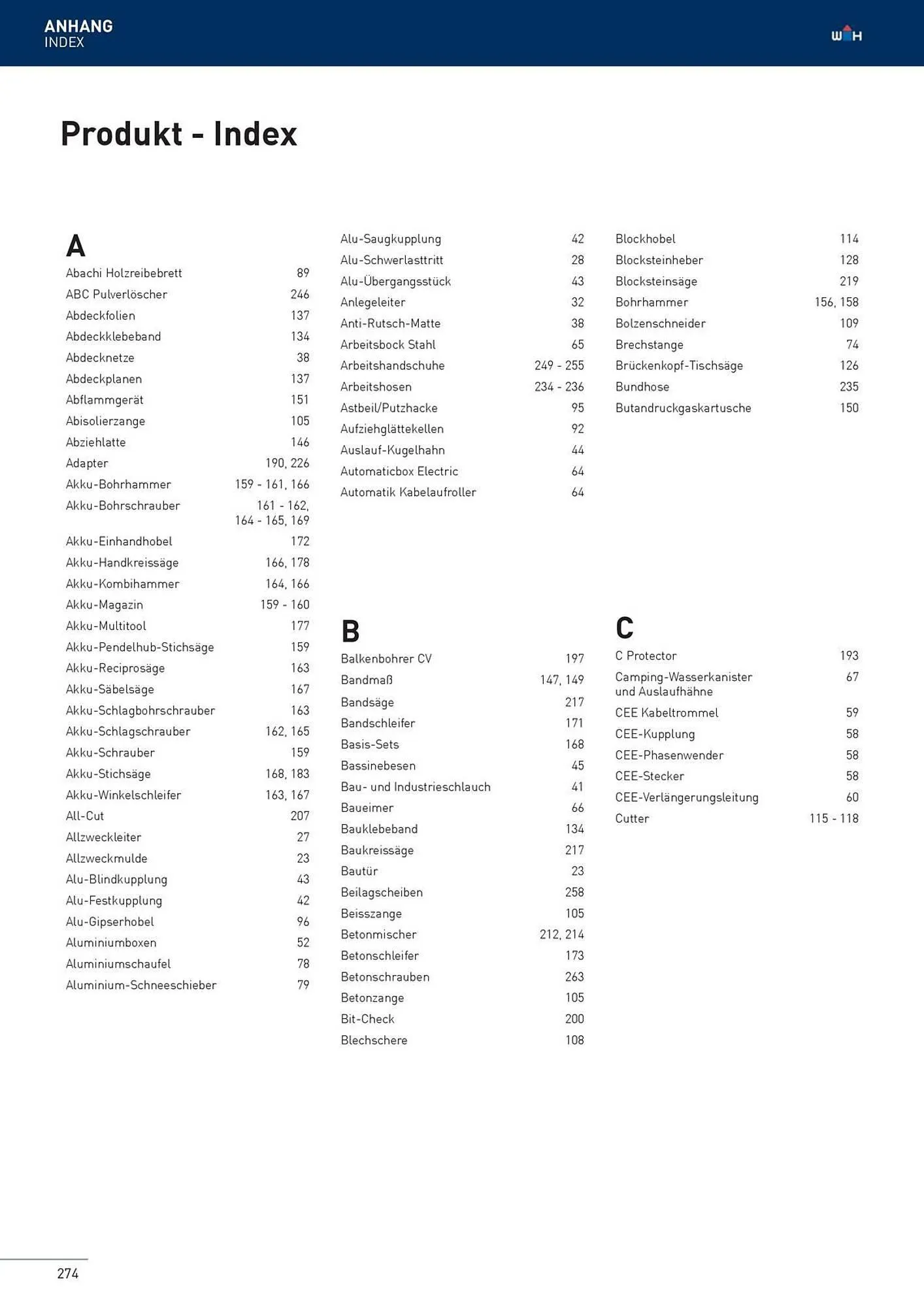 Würth Flugblatt von 22. Februar bis 31. Dezember 2024 - Flugblätt seite 274