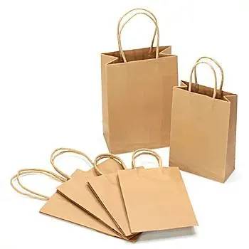 Kraftpapier-Tüten, braun, 2 Größen, 12 Stück