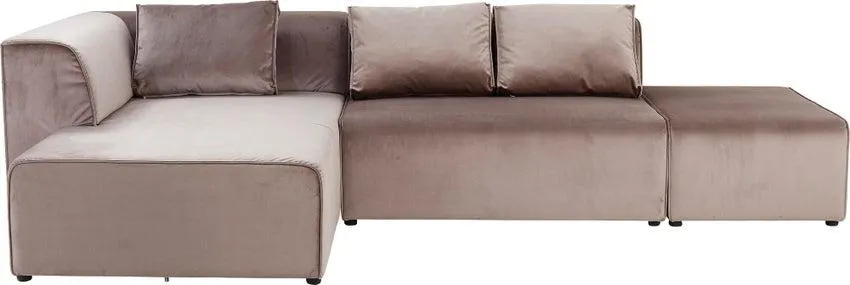 Ecksofa Infinity Velvet Taupe Links