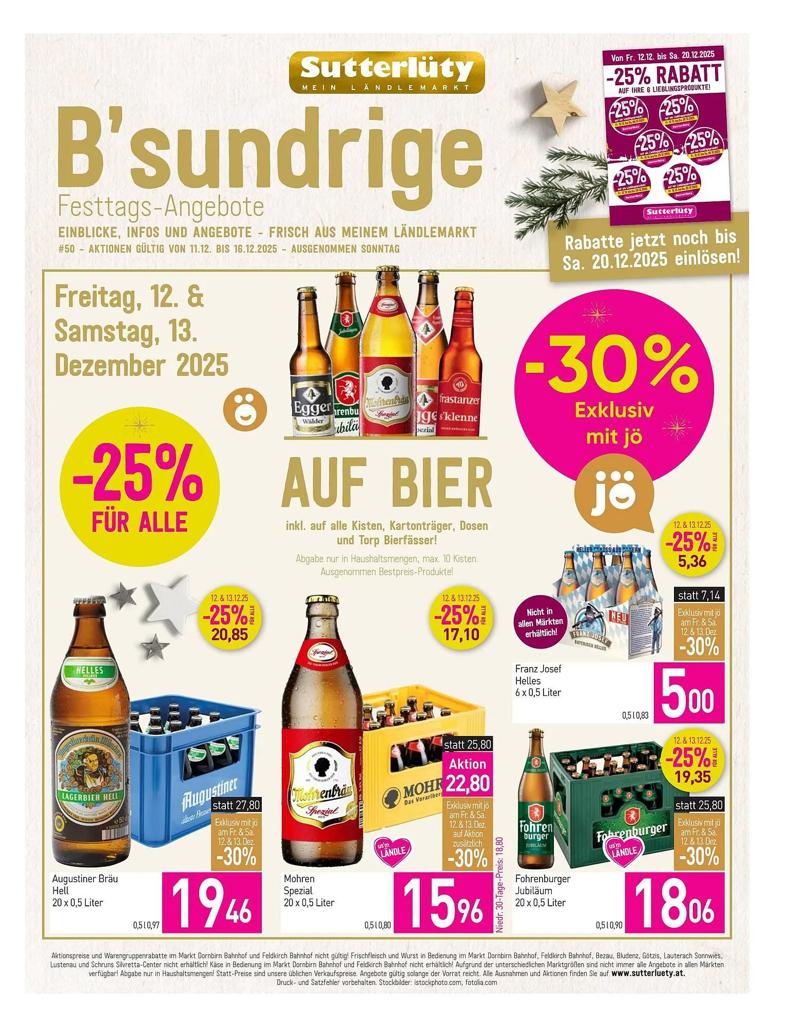 Sutterlüty Flugblatt von 11. Dezember bis 16. Dezember 2025 - Flugblätt seite 1