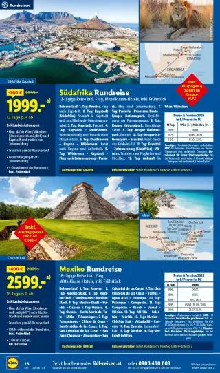 Lidl Reisen von 28. Februar bis 31. März 2026 - Flugblätt seite  26