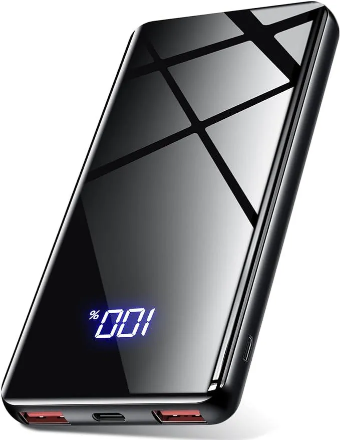 Lazci Power Bank, 22,5W Powerbank 20000mAh mit USB-C Input & Output, PD 3.0 QC 4.0 Externer Handyakkus, Kompatibel mit iPhone, Samsung Galaxy, iPad und Mehr - Schwarz