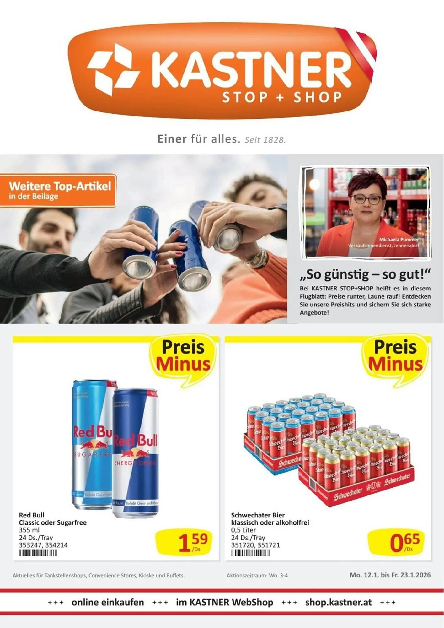 Kastner Flugblatt von 12. Jänner bis 23. Jänner 2026 - Flugblätt seite 1