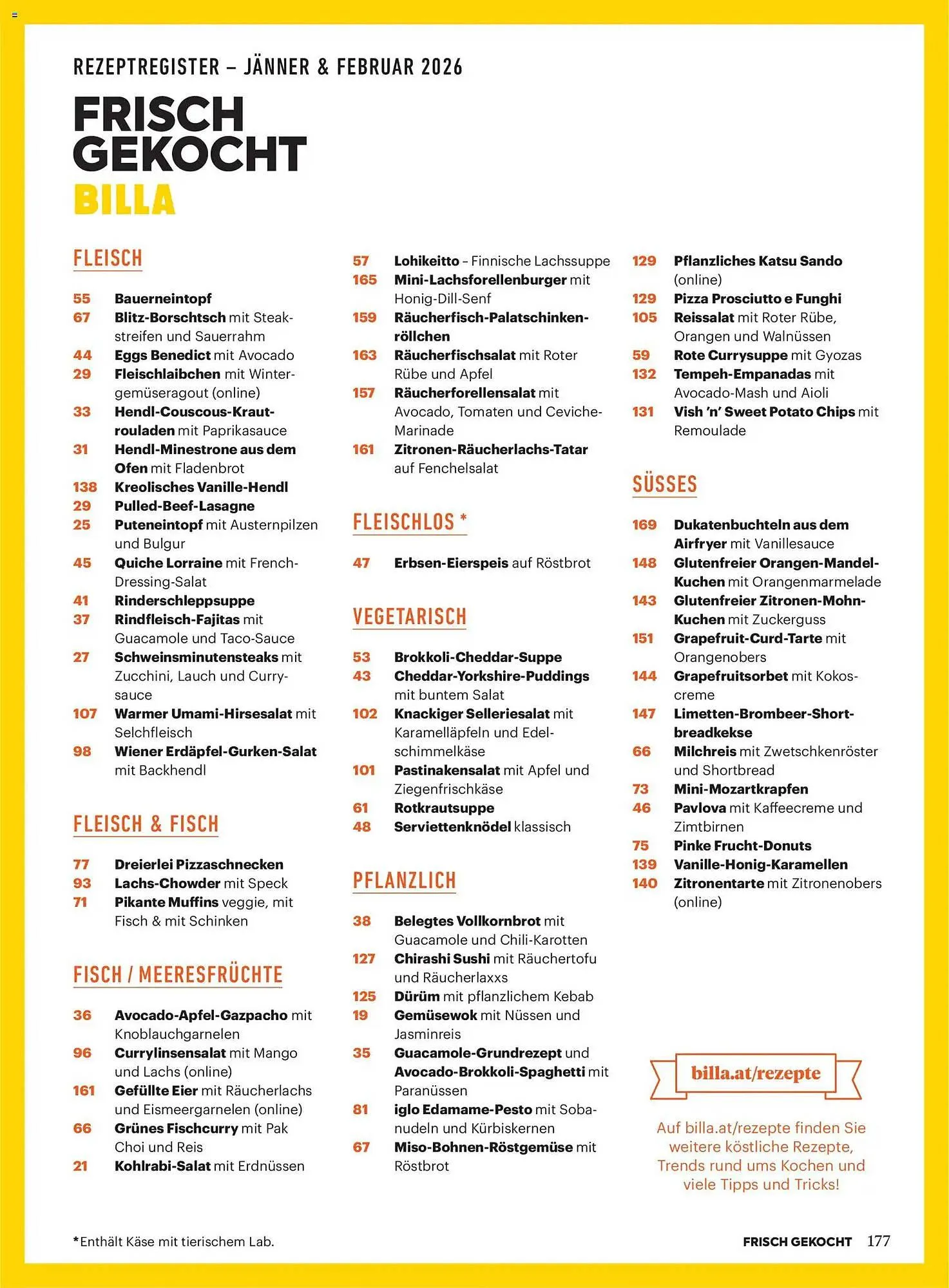 Billa Flugblatt von 1. Jänner bis 28. Februar 2026 - Flugblätt seite  169