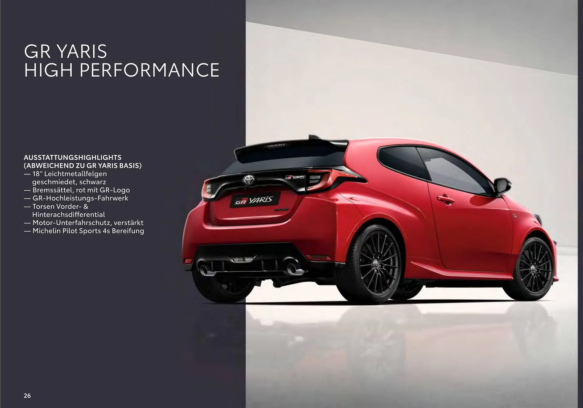 Toyota GR Yaris Flugblatt von 11. Juli bis 10. Jänner 2025 - Flugblätt seite 26