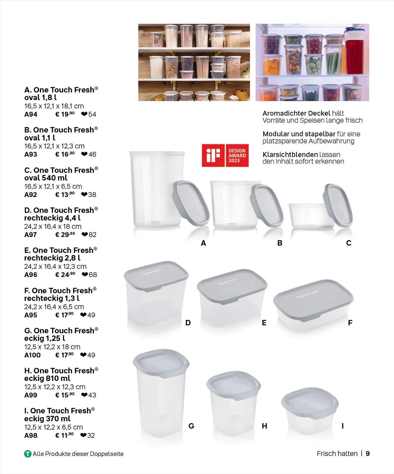 Tupperware Flugblatt von 1. September bis 29. Februar 2024 - Flugblätt seite 9