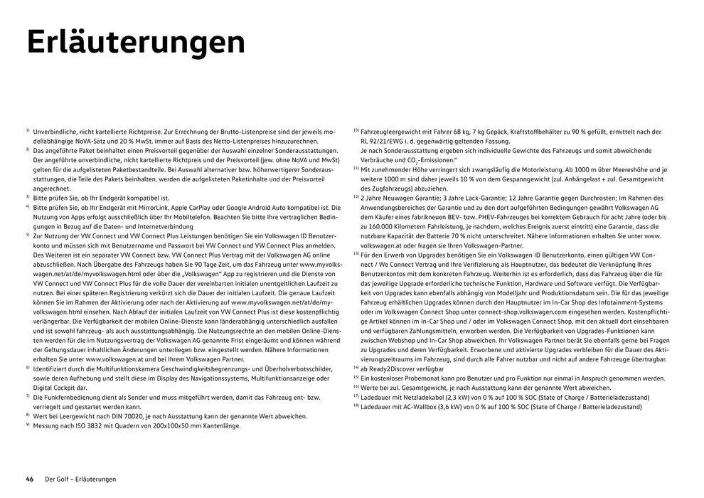 Volkswagen GOLF von 16. Februar bis 16. Februar 2025 - Flugblätt seite  46