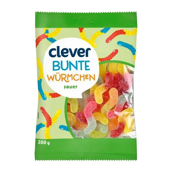 Clever Saure Gummiwürmer