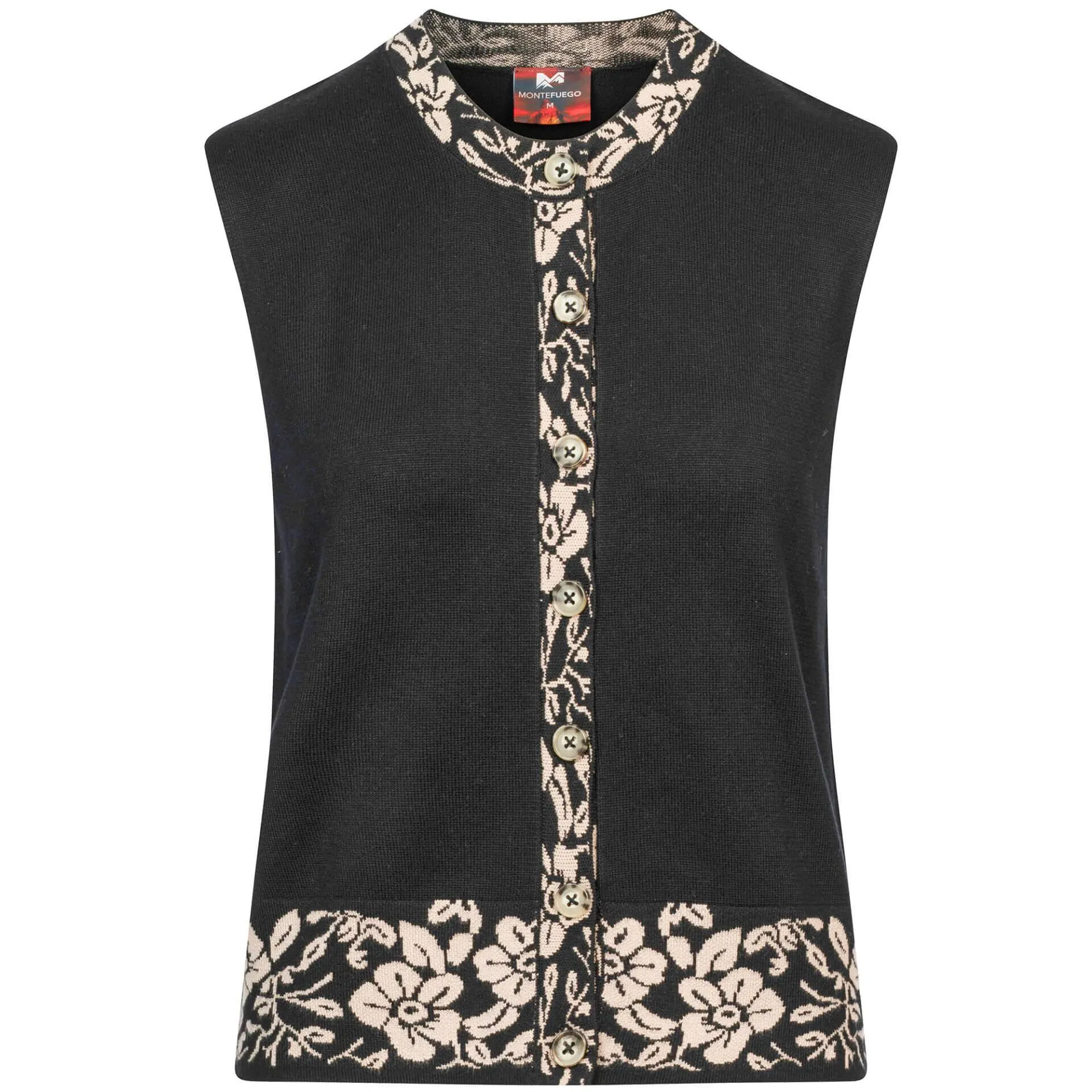 Damen Feinstrickweste "Wallersee", Schwarz