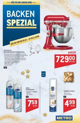 METRO Flugblatt Specials von 15. Oktober bis 25. November 2026 - Flugblätt seite 1