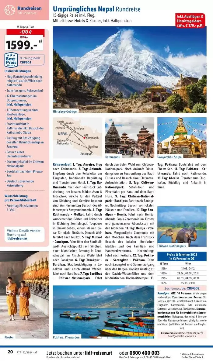 Aktuelle Reiseprospekte Themenprospekt Dezember von 13. Dezember bis 15. Jänner 2025 - Flugblätt seite 20