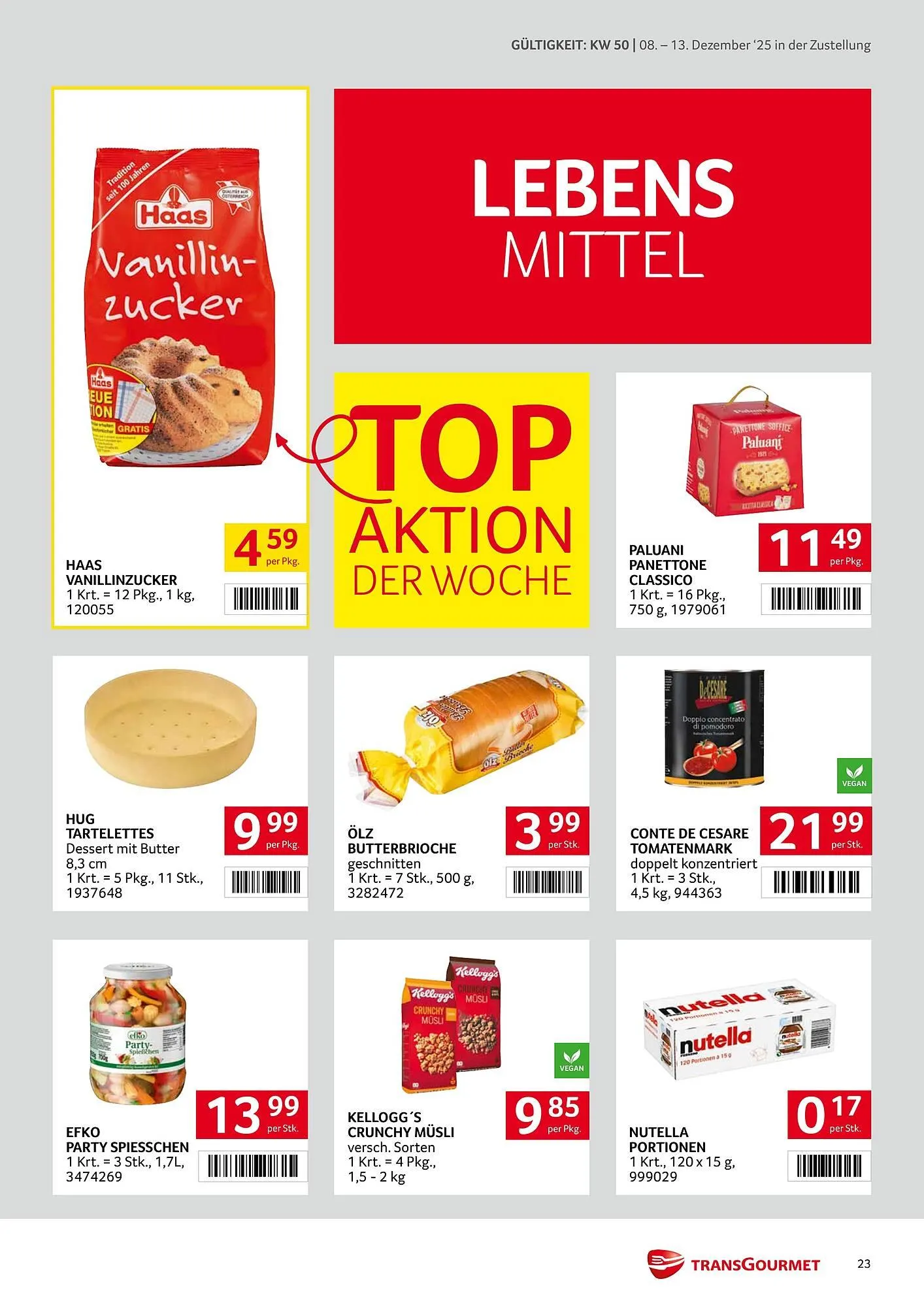 Transgourmet Flugblatt von 8. Dezember bis 13. Dezember 2025 - Flugblätt seite  23