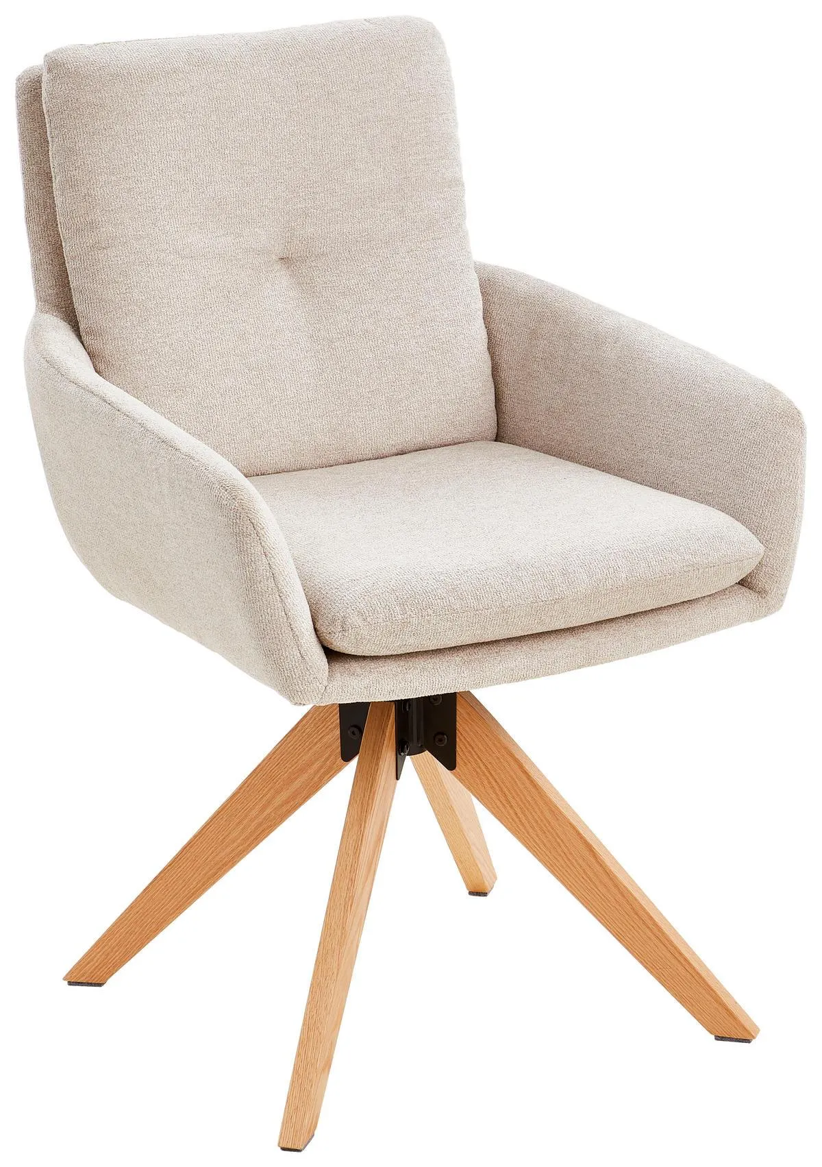 in Holz, Metall, Textil Creme