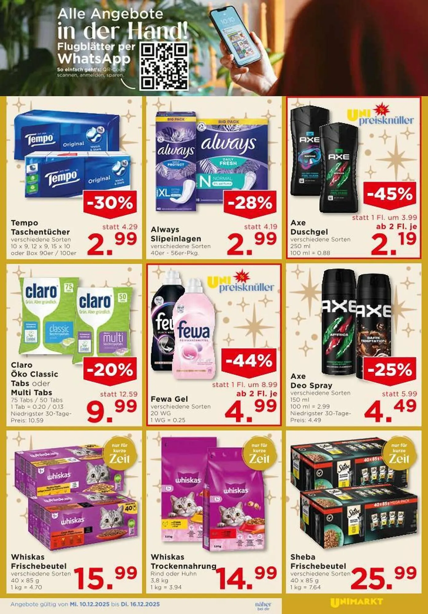 Unimarkt Flugblatt von 10. Dezember bis 16. Dezember 2025 - Flugblätt seite 15