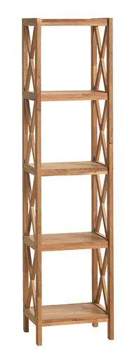 Libreria JANNERUP stretta 5 ripiani rovere