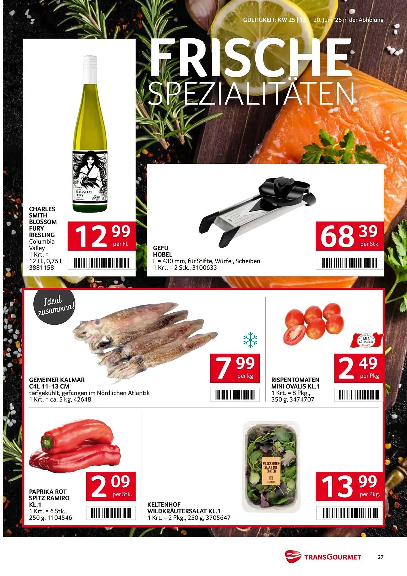 Transgourmet Flugblatt von 15. Juni bis 20. Juni 2026 - Flugblätt seite  27