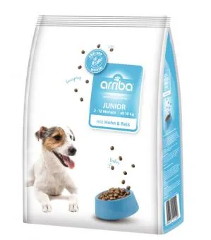 arriba Junior mit Huhn, Reis für Hunde 12 kg