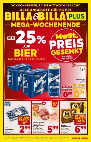 BILLA PLUS Flugblatt von 9. Juli bis 15. Juli 2026 - Flugblätt seite 1