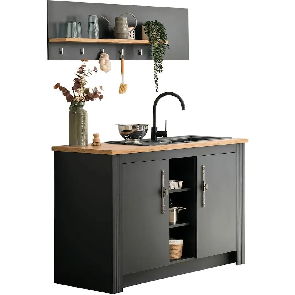 Kochstation Küche »KS-Westminster«, Breite 130 cm, ohne E-Geräte