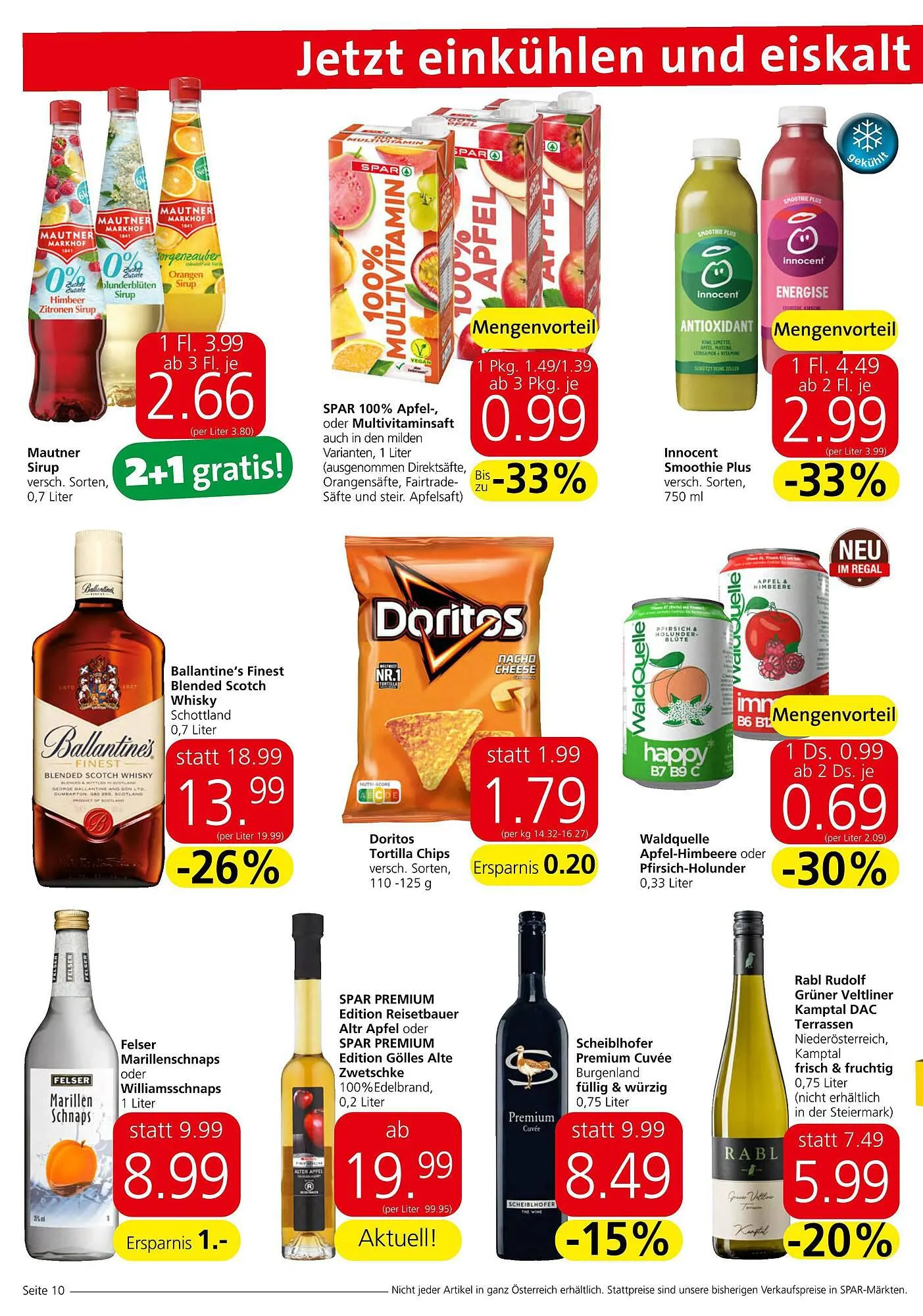 Spar Flugblatt von 28. September bis 11. Oktober 2023 - Flugblätt seite 10