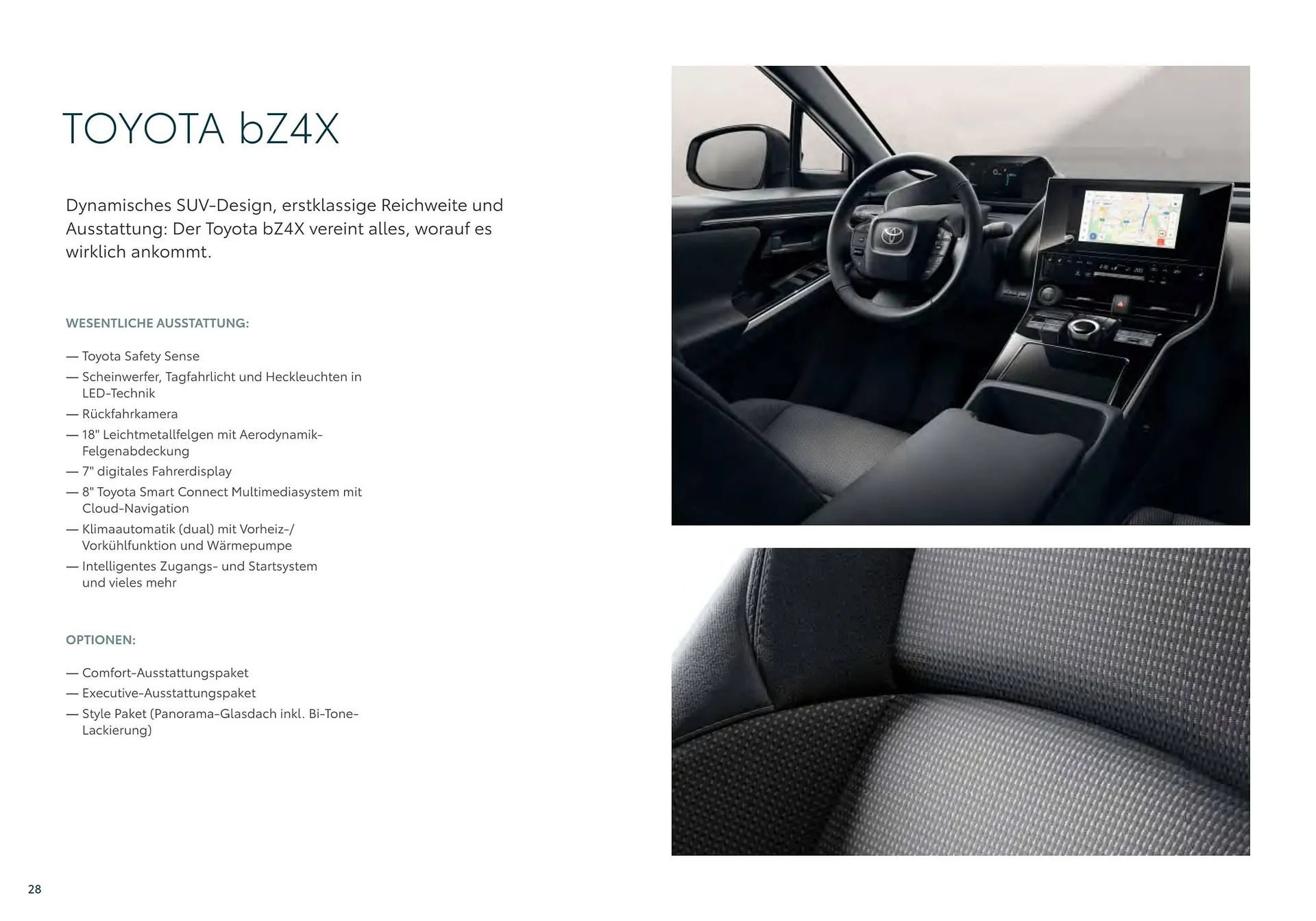 Toyota bZ4X Flugblatt von 11. Juli bis 9. Jänner 2025 - Flugblätt seite  28
