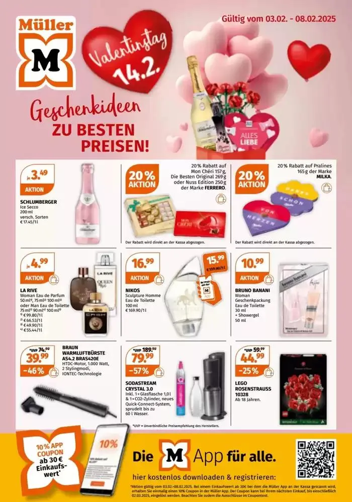 Müller flugblatt von 3. Februar bis 17. Februar 2025 - Flugblätt seite 1