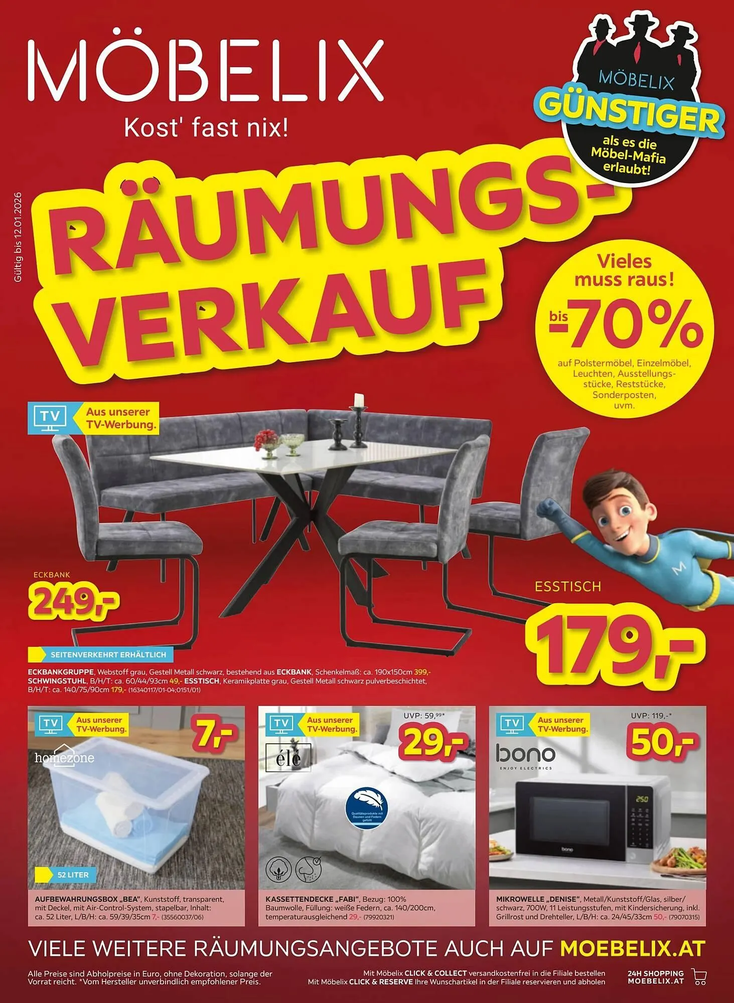 Möbelix Prospekt von 5. Jänner bis 13. Jänner 2026 - Flugblätt seite  1