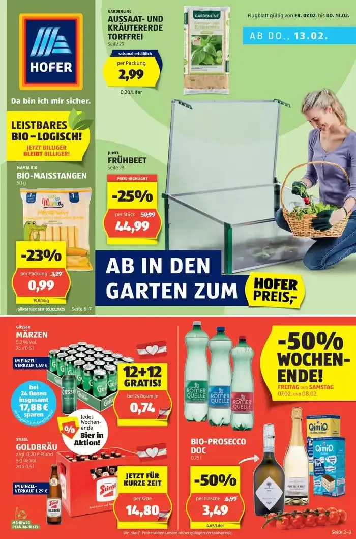 Blättern Sie online im HOFER Flugblatt - 1