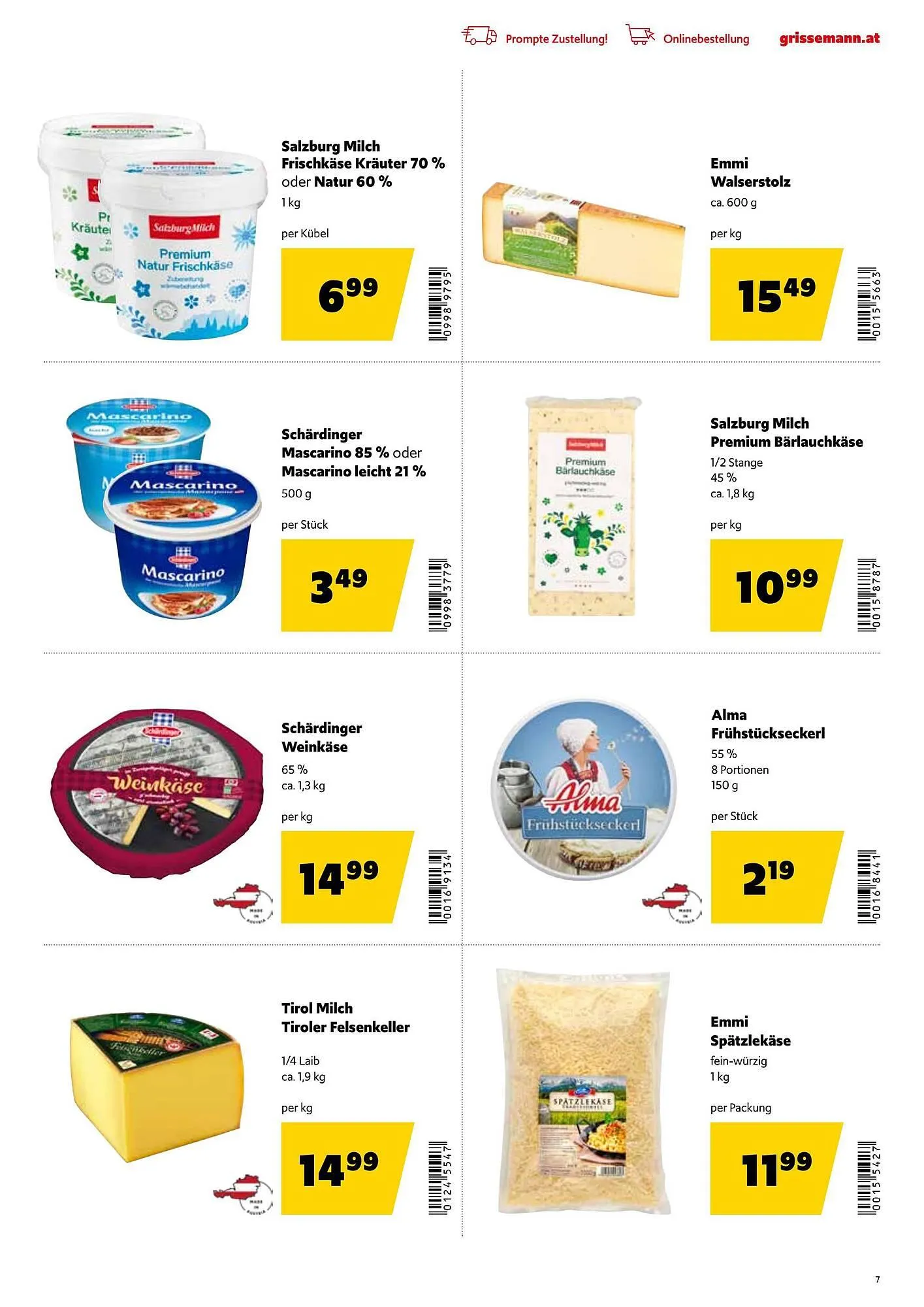 Eurogast Grissemann Flugblatt von 27. Jänner bis 8. Februar 2025 - Flugblätt seite  7