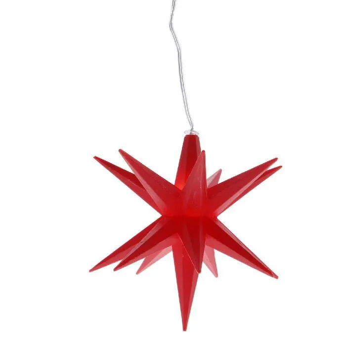LED-Stern, 16 Zacken, rot, 12 cm