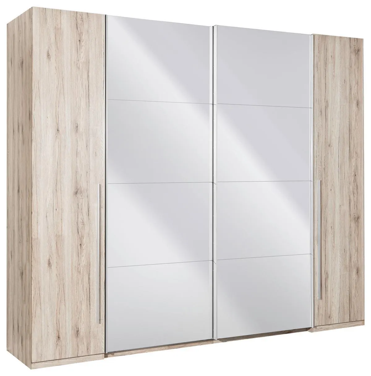 MID.YOU Schwebetürenschrank Mit Spiegel B: 270 cm Match Eiche Dekor