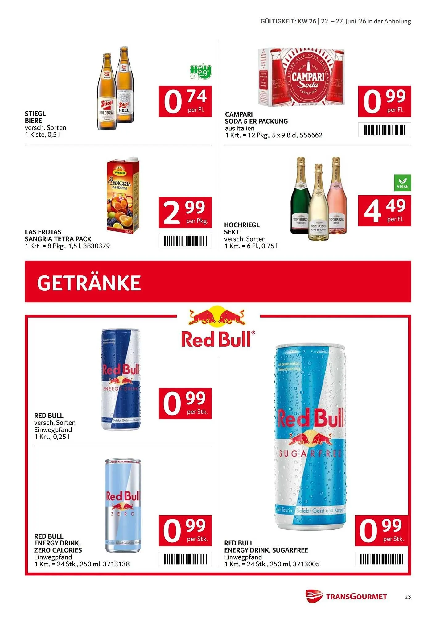 Transgourmet Flugblatt von 22. Juni bis 27. Juni 2026 - Flugblätt seite 22