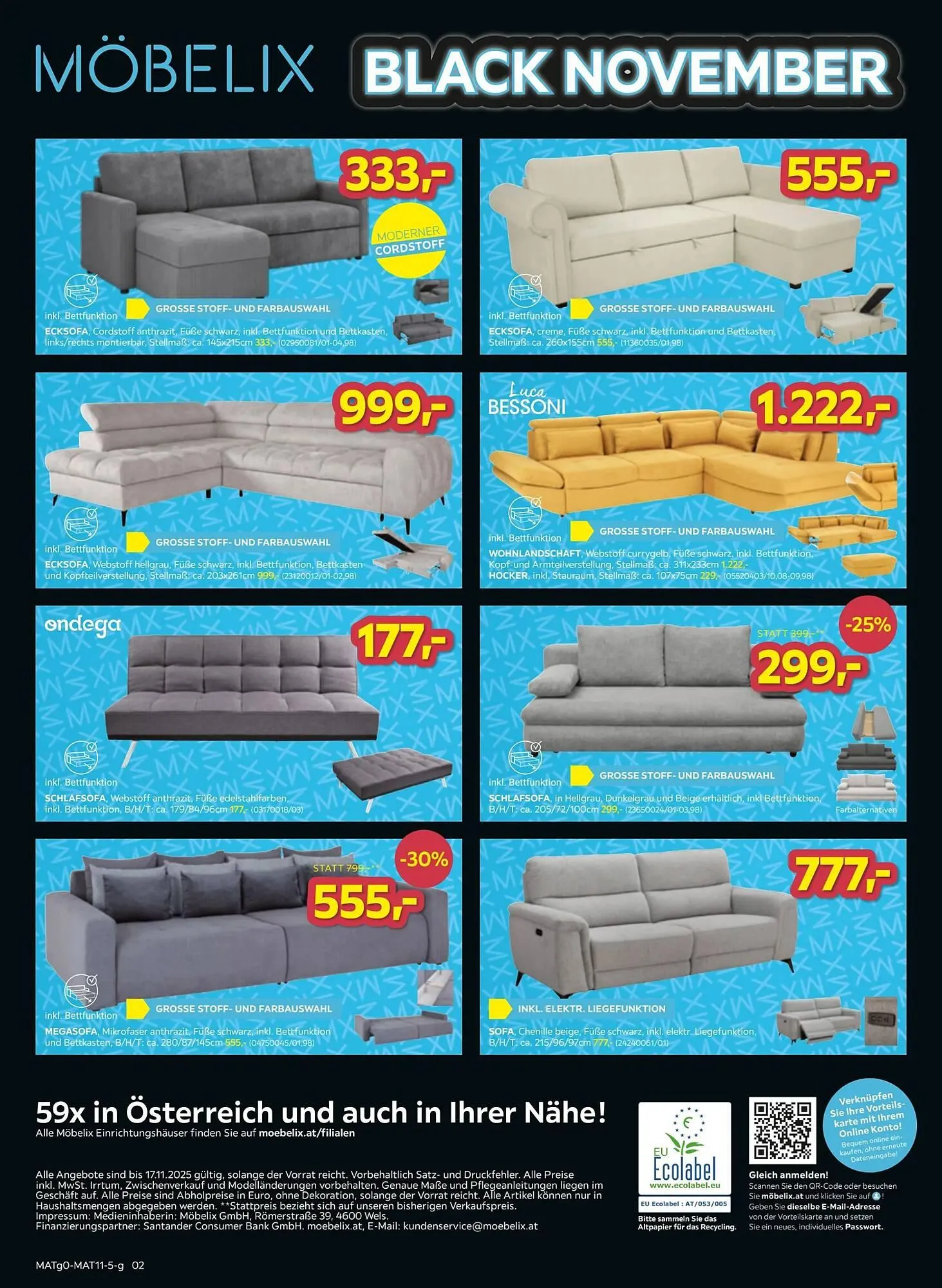 Möbelix Prospekt von 11. November bis 17. November 2025 - Flugblätt seite  2