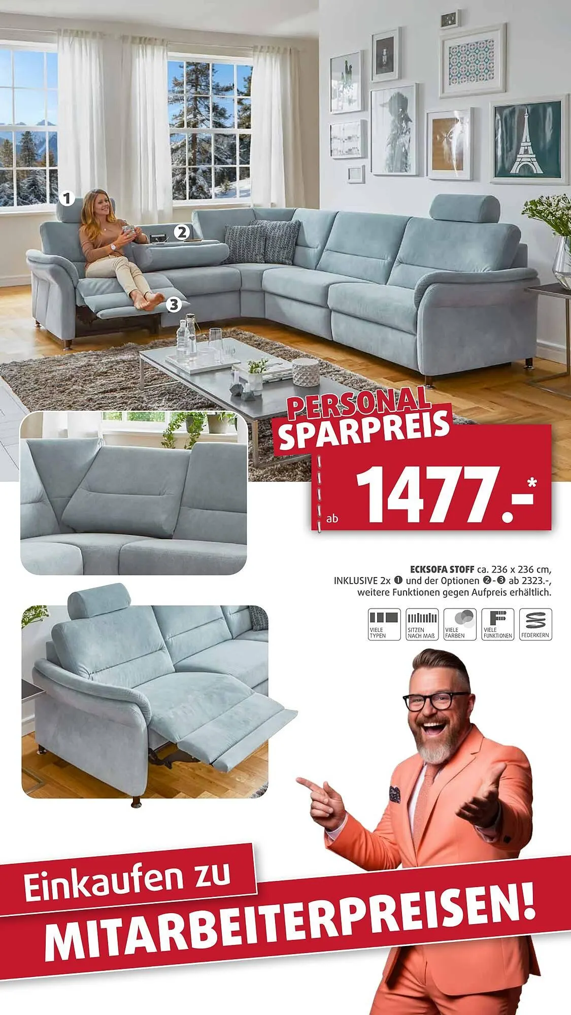 Polstermöbel Fischer Flugblatt von 19. Februar bis 3. März 2026 - Flugblätt seite  5