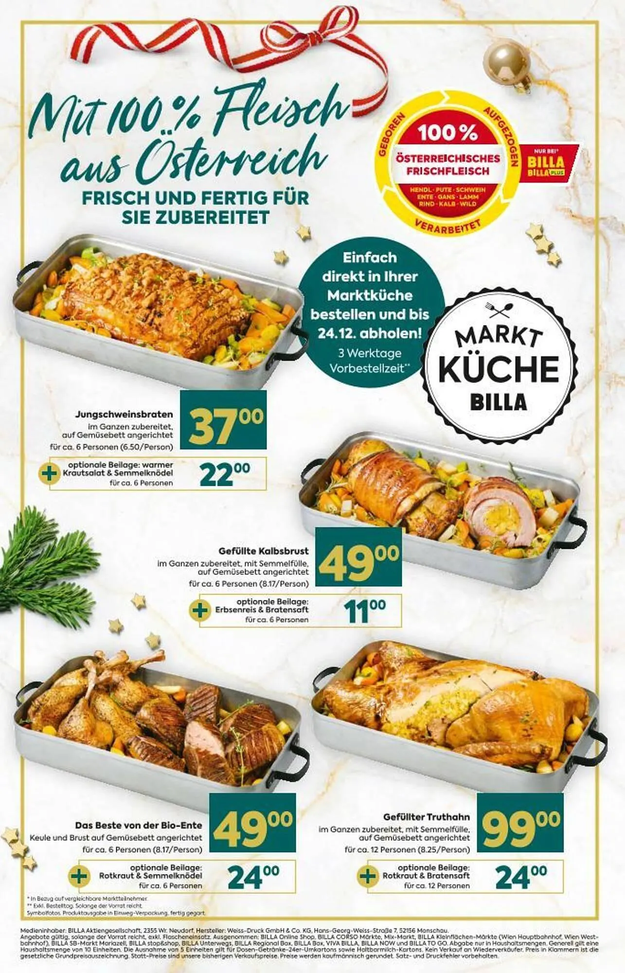 Billa Flugblatt von 27. November bis 24. Dezember 2025 - Flugblätt seite 28