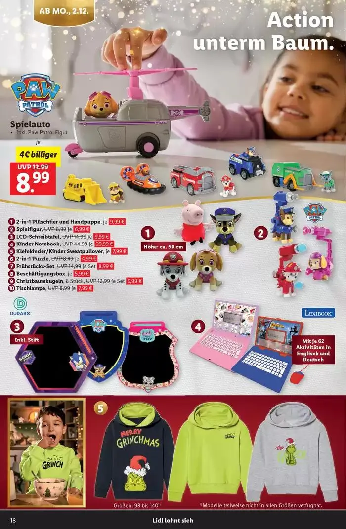 Sonderflyer Spielwarenkatalog von 4. November bis 14. Dezember 2024 - Flugblätt seite 18