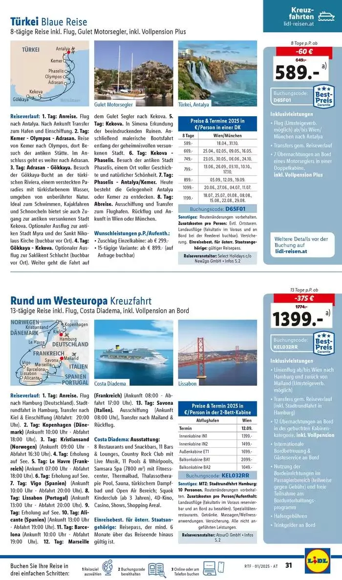 Aktuelle Reiseprospekte Themenprospekt Jänner von 14. Jänner bis 15. Februar 2025 - Flugblätt seite  31