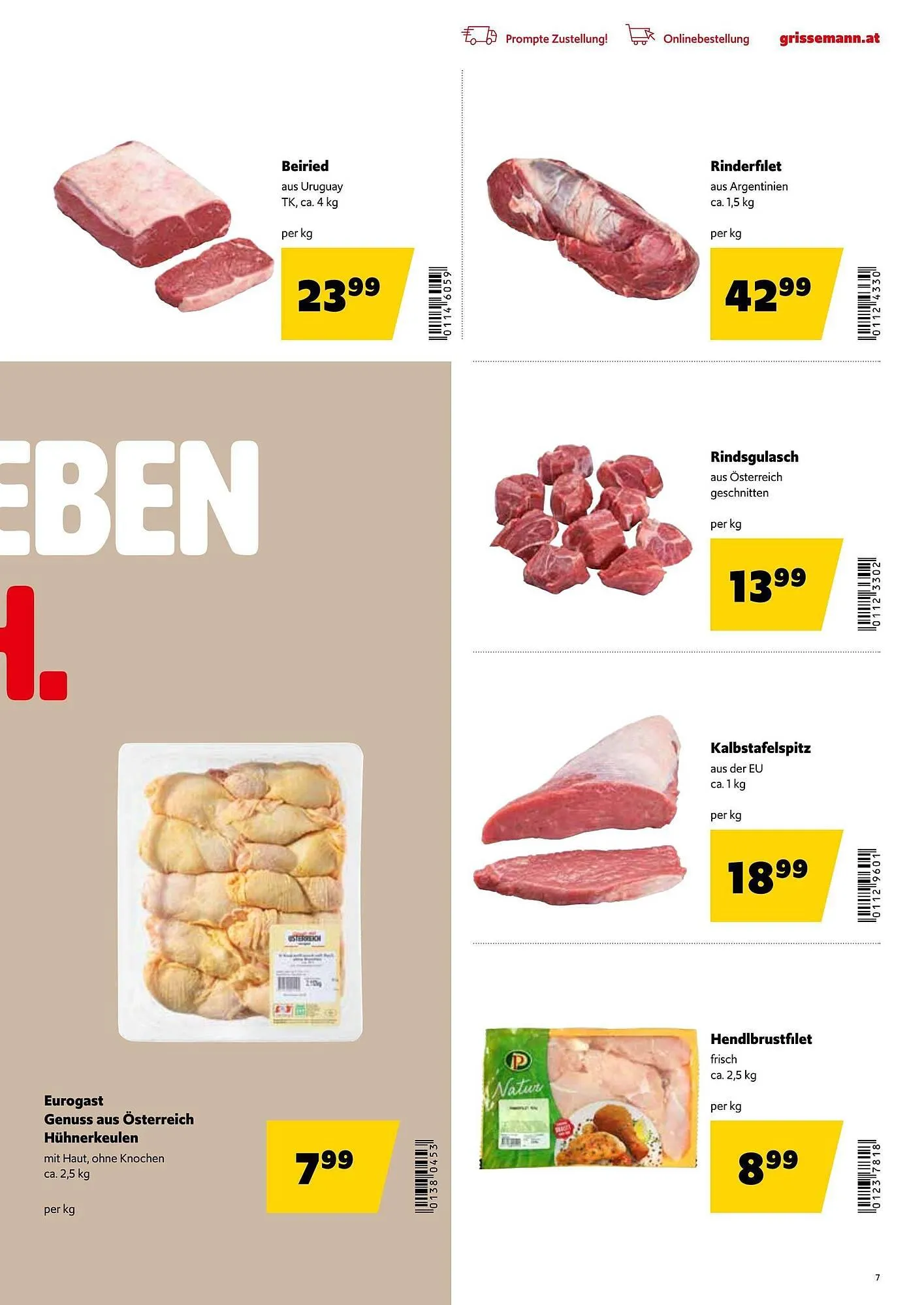 Eurogast Grissemann Flugblatt von 26. Jänner bis 7. Februar 2026 - Flugblätt seite  7