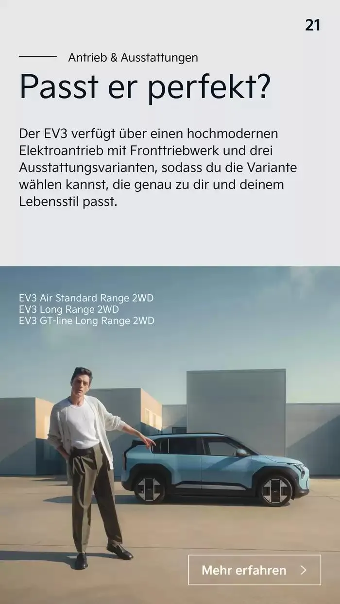 Kia EV3 von 10. Oktober bis 10. Oktober 2025 - Flugblätt seite 21