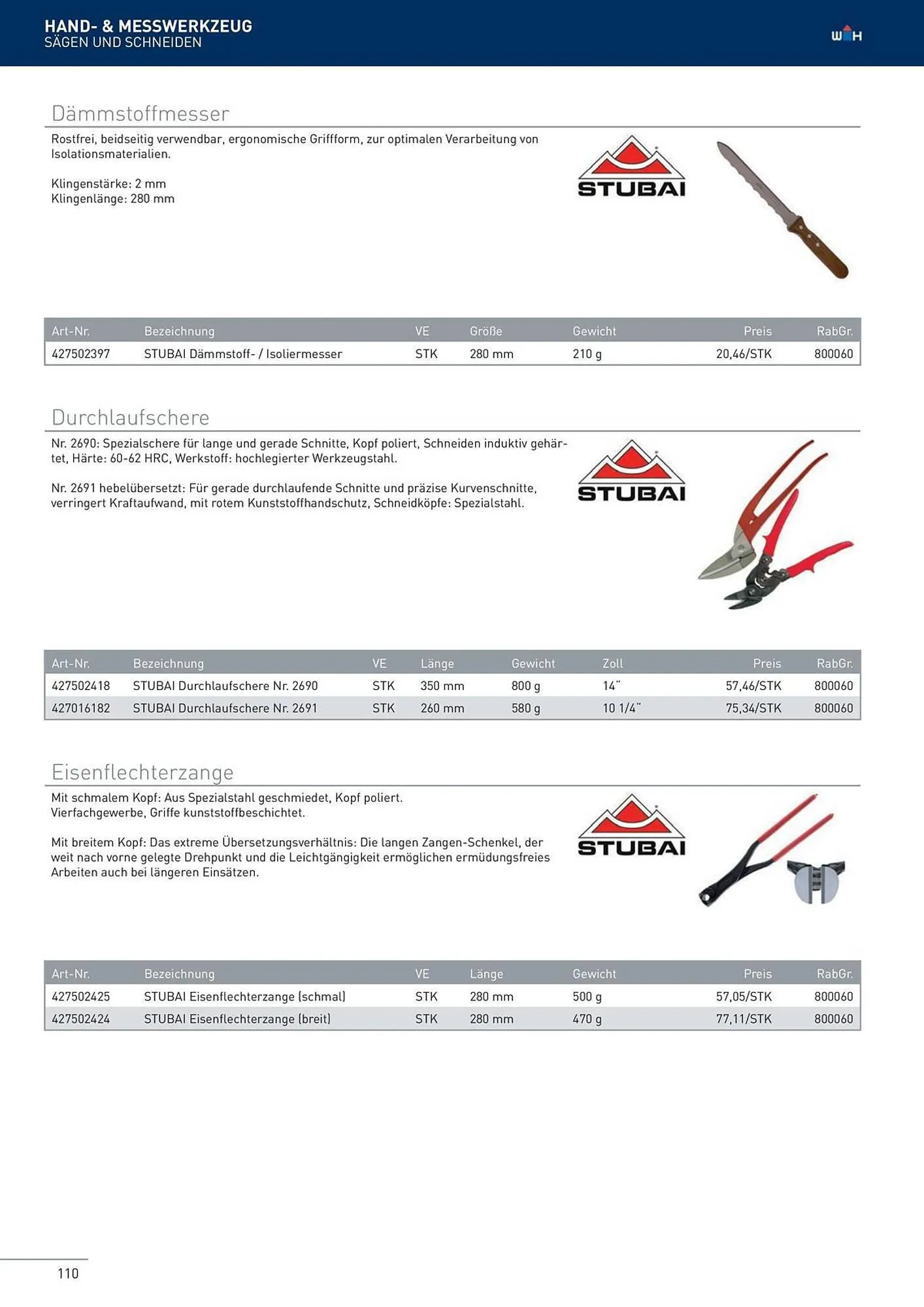 Würth Flugblatt von 22. Februar bis 31. Dezember 2024 - Flugblätt seite 110