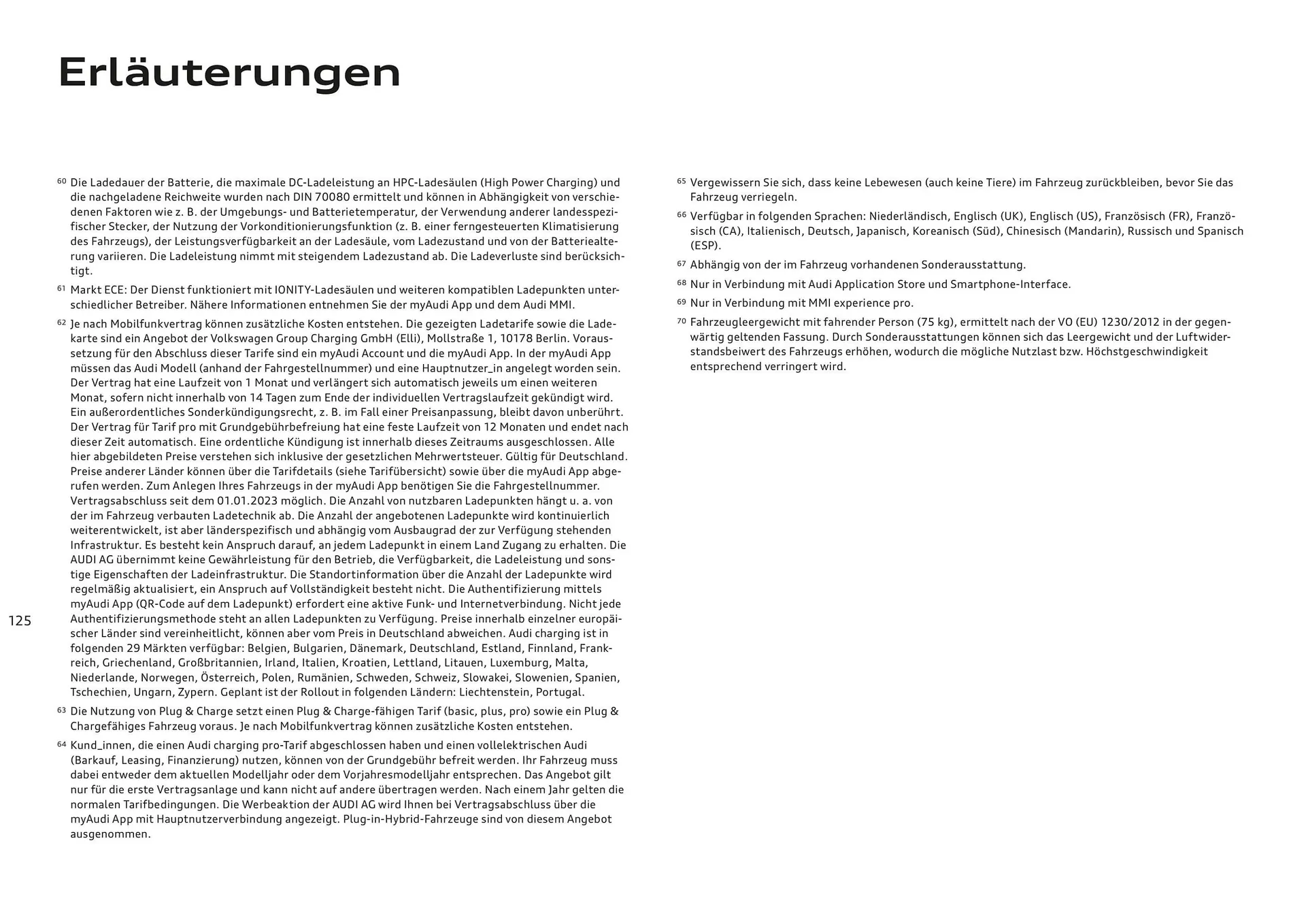 Audi Flugblatt von 20. November bis 22. Juli 2026 - Flugblätt seite  125