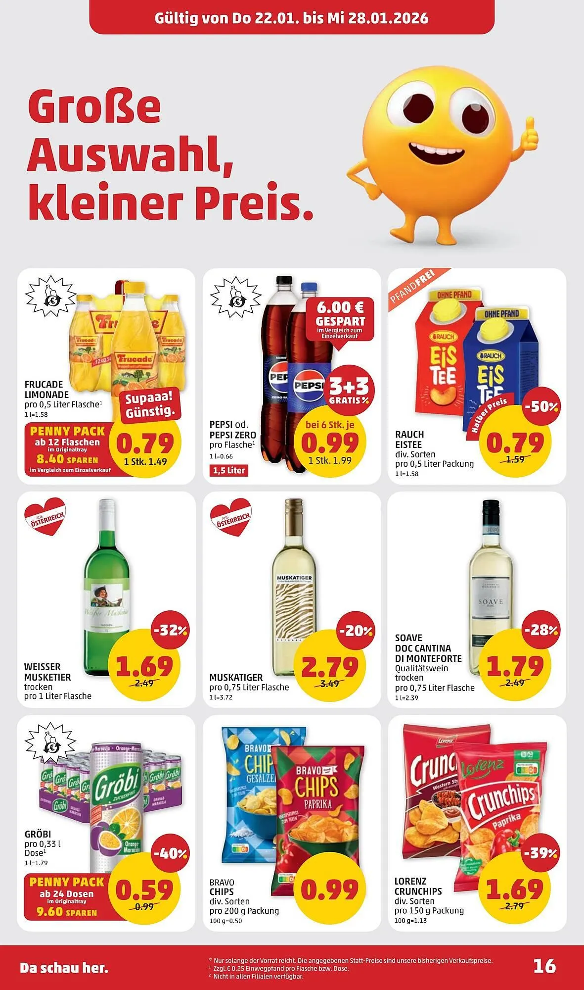 PENNY Flugblatt von 22. Jänner bis 28. Jänner 2026 - Flugblätt seite  16