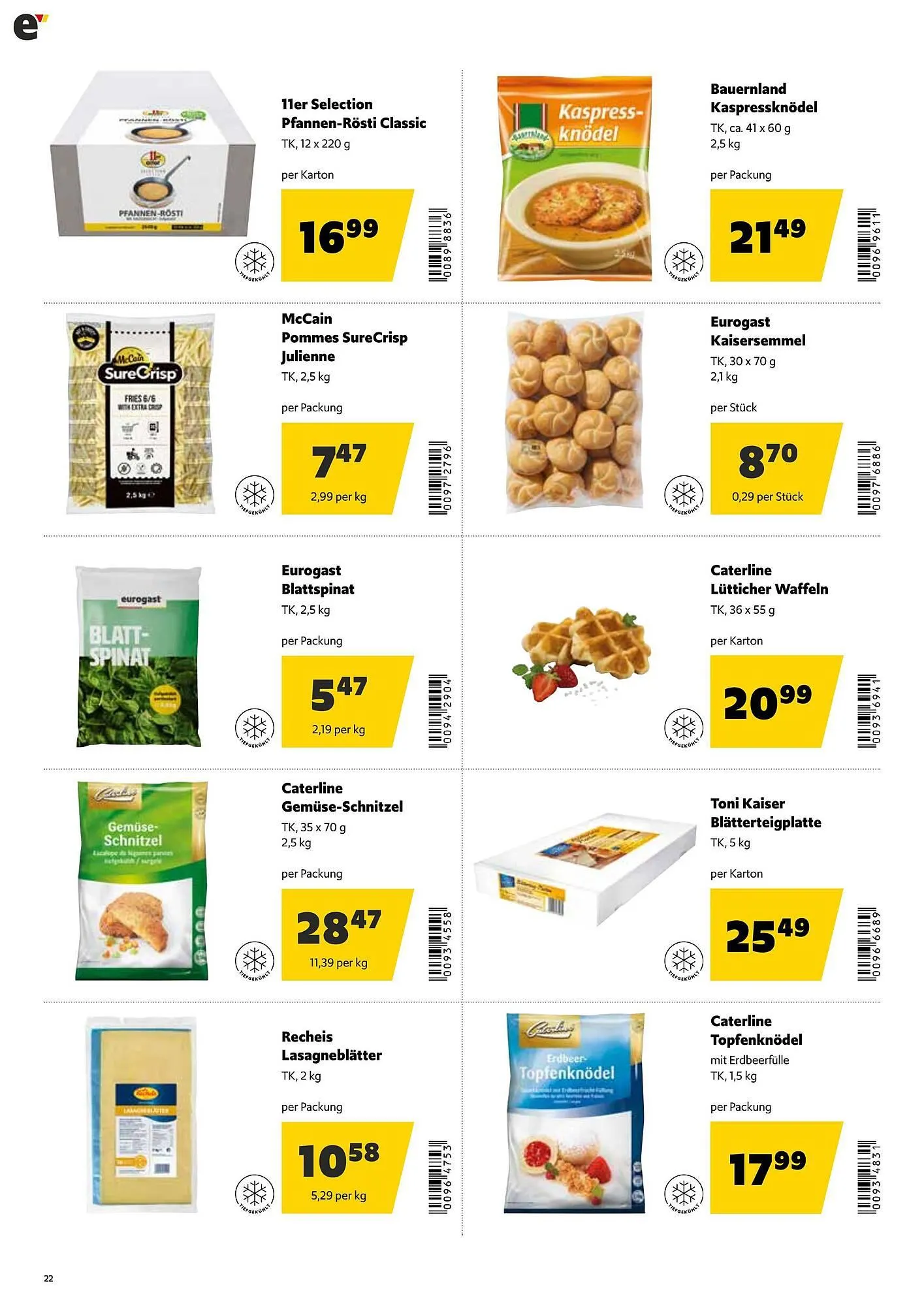 Eurogast Grissemann Flugblatt von 23. Februar bis 7. März 2026 - Flugblätt seite  22