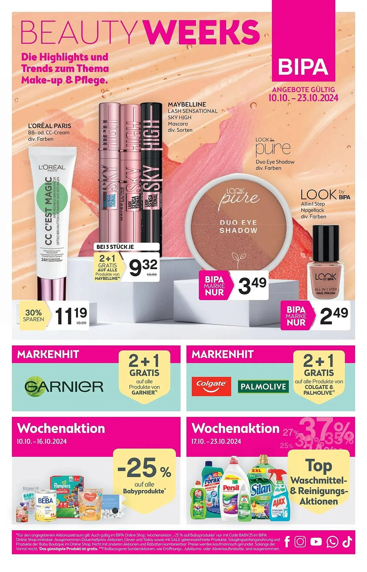 Bipa Flugblatt von 10. Oktober bis 24. Oktober 2024 - Flugblätt seite  1