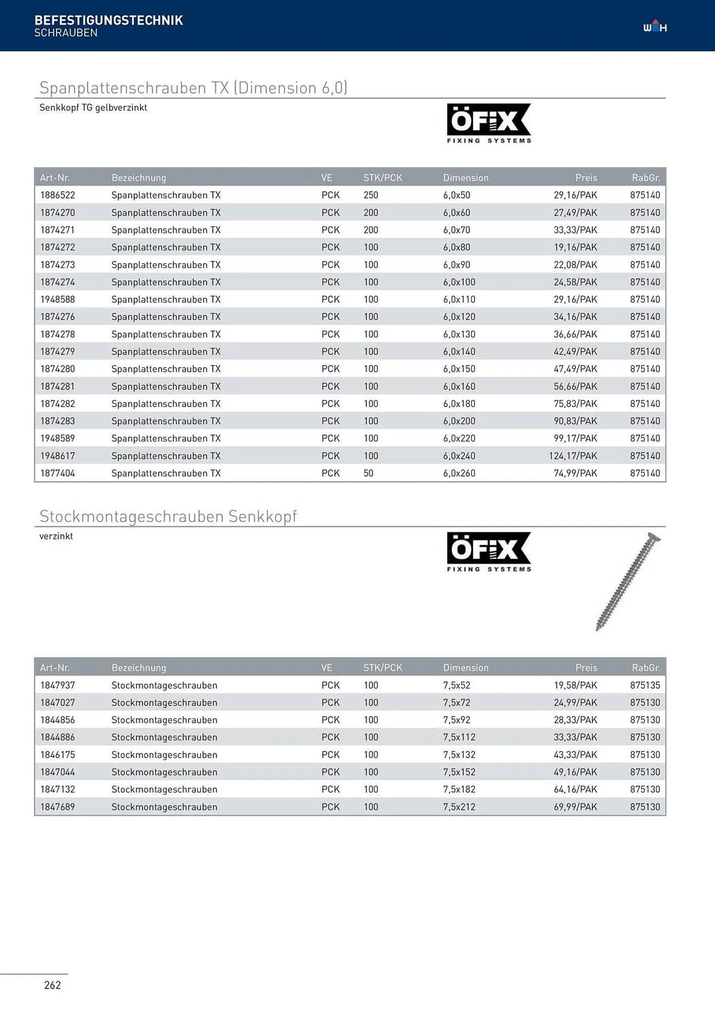 Würth Flugblatt von 22. Februar bis 31. Dezember 2024 - Flugblätt seite  262