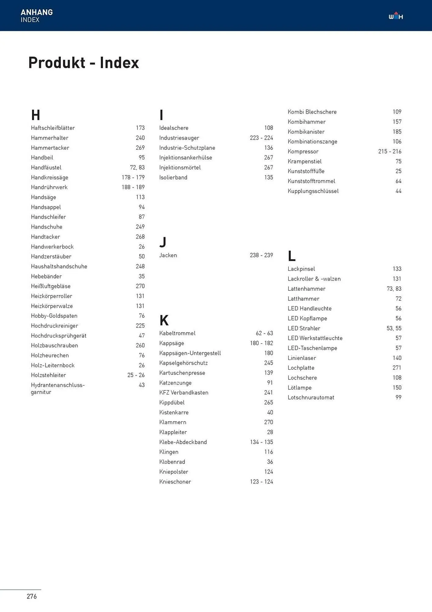 Würth Flugblatt von 22. Februar bis 31. Dezember 2024 - Flugblätt seite 276